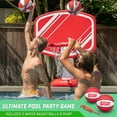 thumbnail image 4 of GoSports Splash Hoop PRO Swimming Pool Basketball Game - Includes Poolside Water Basketball Hoop, 2 Balls and Pump - Red, 4 of 8