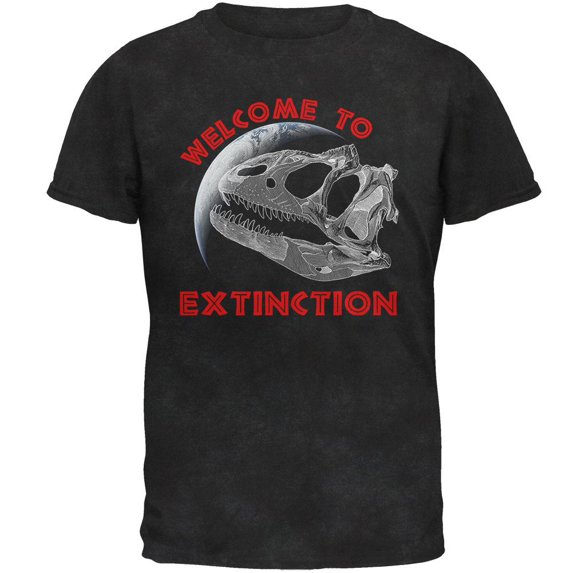 Earth Day Dino Dinosaur Fossil Welcome To Extinction Mens Soft T Shirt