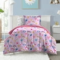 thumbnail image 3 of Dream Factory Balloon Hearts Twin Bed-in-a-Bag, Lilac, Microfiber, Polyester Fill, Female, Age Group 3+, 3 of 9