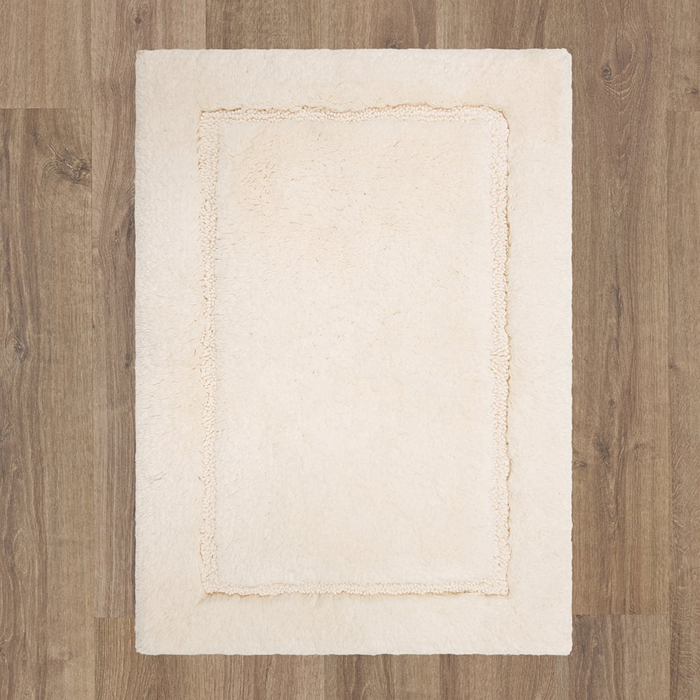 Mohawk Home Regency Plush Stain/Fade Resistant Non-Slip Machine Washable Bath Mat, Parchment, 1' 9" x 2' 10"