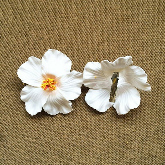 Bilqis Hawaiian Flower Hair Clips for Women, Rose Hair Clips Hair Barrettes Artificial Flower Clips, Hair Accessories for Vacation Beach Party, Clips Hairpin for Girls Wedding