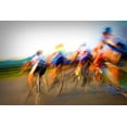thumbnail image 2 of Jaynes Gallery 14x11 White Modern Wood Framed Museum Art Print Titled - Tennessee Abstract of contestants in bicycle race, 2 of 4