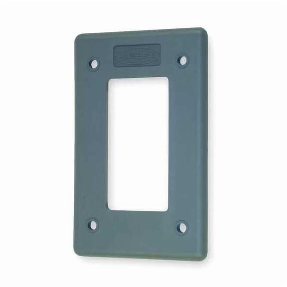 Hubbell Wiring Device-Kellems Rocker Wall Plate,1 Gang,Gray HBLP26FS