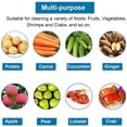 thumbnail image 5 of Cepillo limpiador de verduras, cepillo para fregar frutas, buen agarre, mango largo, cepillo de limpieza de alimentos, utensilios de cocina multifuncionales con pelador, cepillo de lavado de verduras, 5 of 5