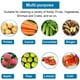 thumbnail image 5 of Cepillo de limpieza de verduras Cepillo para fregar frutas Buen agarre Mango largo Cepillo de limpieza de alimentos Aparatos de cocina multifunción con pelador Cepillo de lavado de verduras 2 en 1 (a, 5 of 5
