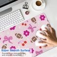 thumbnail image 4 of Long Mouse Pads for Desk,Pink Football and Flowers Pattern Desk Mats on Top Of Desks, Desk Mouse Pad Extra Large with 3mm Non-Slip Base and Stitched Edge for Gaming,Office,Work,Home 31.5"x11.8", 4 of 6