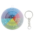 thumbnail image 4 of (Roue Sensorielle Colorée Porte-Clés Double Face 2, Matériau Acrylique) Santé Mentale Porte-Clés Rond, 4 of 10