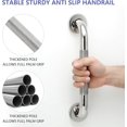 thumbnail image 3 of Grab Bars for Bathtubs and Showers, 2 Pack 12 Inch Shower Grab Bars Stainless Steel Shower Handle, Safety Bath Shower Grab Bar for Seniors, 3 of 5