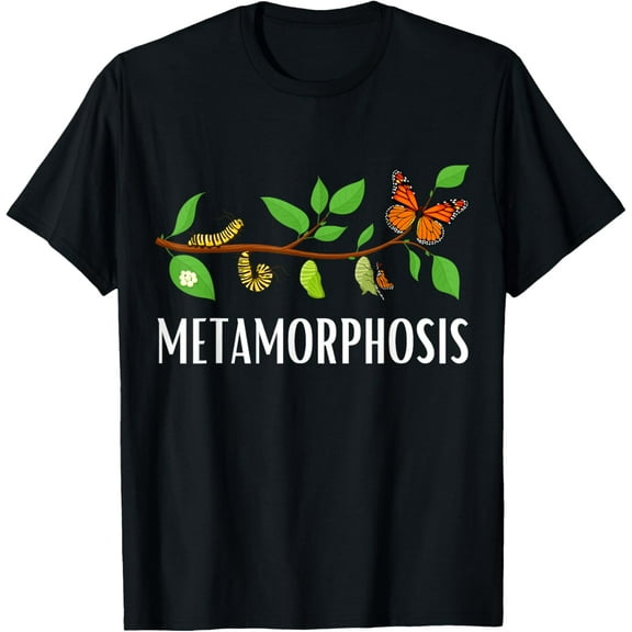 Funny Caterpillar Lifecycle Metamorphosis Monarch Butterfly T-Shirt