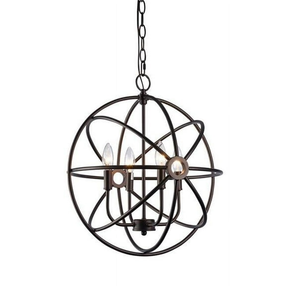 16 in. Lighting Ironclad Industrial-Style 4 Light Rubbed Bronze Ceiling Pendant - Oil Rubbed Bronze