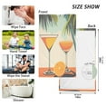 thumbnail image 6 of Yayeee 2 Pack Hand Towels for Bathroom 100% Cotton 16" x 28" Kitchen Towel, Mid Century Glasses, 6 of 7
