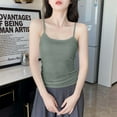 thumbnail image 2 of Sevevn Women's Threaded Small Camisole Sleeveless Undershirt Thin Strapless Round Neck Camisole, 2 of 4