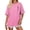 Dark Pink, variant on Japanese Art T Shirts for Women Flower Crew Neck Summer Printed Tees Cotton Casual Tops Daily Wear