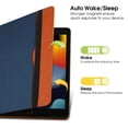 thumbnail image 5 of Pad 9th/8th/7th Generation Case 2021/2020/2019 iPad 10.2 Inch Case with Built-in Pencil Holder, Folio Stand Cover with Multiple Angles & Auto Sleep/Wake for iPad 10.2 Inch 9/8/7 Gen, Navy Blue/Brown, 5 of 7