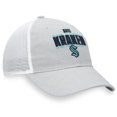 thumbnail image 3 of Men's Fanatics Heather Gray/White Seattle Kraken Team Trucker Snapback Hat, 3 of 4