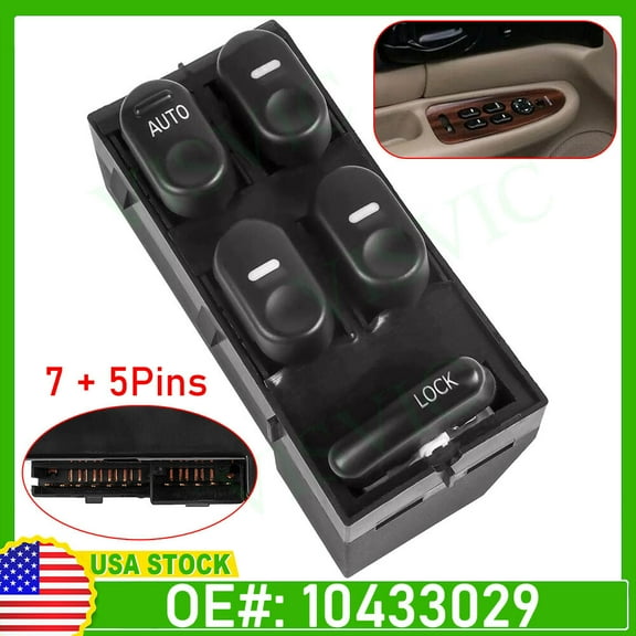 Fit 97-05 Buick Century Regal Driver Side Master Power Window Control Switch