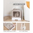 thumbnail image 3 of Caja de arena para gatos Qualasision grande cerrada con tapa y cuchara, 3 of 7