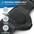 thumbnail image 3 of ORTONYX Inguinal Hernia Belt for Men and Women with Removable Compression Pad and Adjustable Waist Strap, Hernia Support Truss for Inguinal, Incisional Hernias, Left/Right Side - Black S/M, 3 of 6