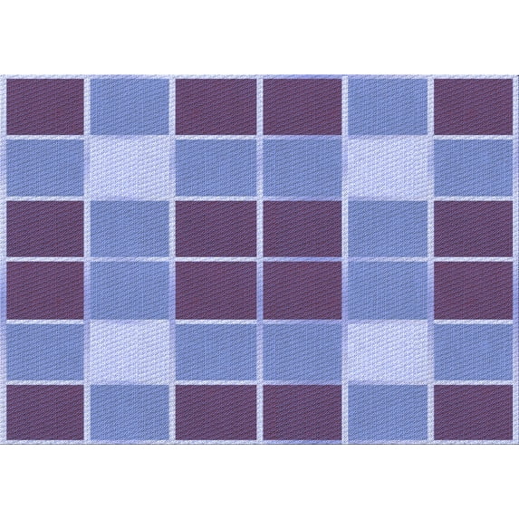 Ahgly Company Machine Washable Indoor Rectangle Transitional Denim Blue Area Rugs, 7' x 10'