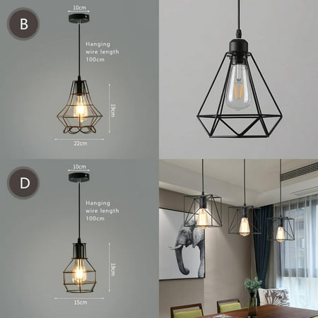 

DUFDIEJ Retro Black Industrial Loft Pendant LED Hanging Lamp for Kitchen Living Room Restaurant with Iron E27 Lighting Fixtures Stylish Vintage Ceiling Light Fixture Perfect for Home Dec