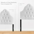 thumbnail image 5 of Tufted Headboard, Twin Size, White, Velvet, Bedroom, Modern Contemporary Boutique HB35143, 5 of 7