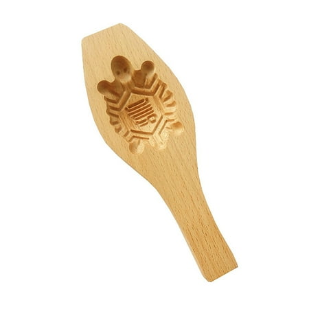 

CHAOMA Wooden Moon Cake Mold 3D Flower Pastry Baking Tool for Making Mung Bean Ice Skin