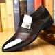 thumbnail image 4 of Zapatos de cuero para hombre, zapatos casuales de negocios, zapatos formales de otoño y verano de talla grande, zapatos casuales sin cordones y transpirables para hombre, 4 of 6