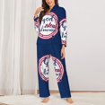 thumbnail image 2 of Pajamas for Women Sets, God Bless America Patriotic Star Lounge Sets Long Sleeve Button Down Night Shirts Sleepwear Pjs, 2 of 6
