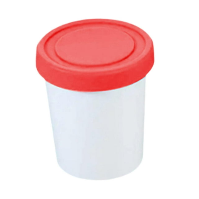 Vaso de pinta para helado, recipiente para postres, helado casero, yogur rojo