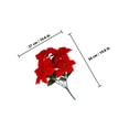 thumbnail image 2 of FENGGUIQU 3-Pack Realistic Artificial Christmas Flower Stems for Holiday Decor, Floral Arrangements, and Craft Projects, 2 of 8