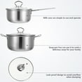 thumbnail image 5 of OUNONA 2Pcs Cooking Pots Set Stainless Steel for Housewives, 5 of 5