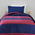 thumbnail image 5 of Dawn 7-Piece Twin Essentials in Ryan Stripe | Reversible Twin/Twin XL Comforter with Two Sheet Sets | Red & Navy Rugby Stripe, 5 of 6