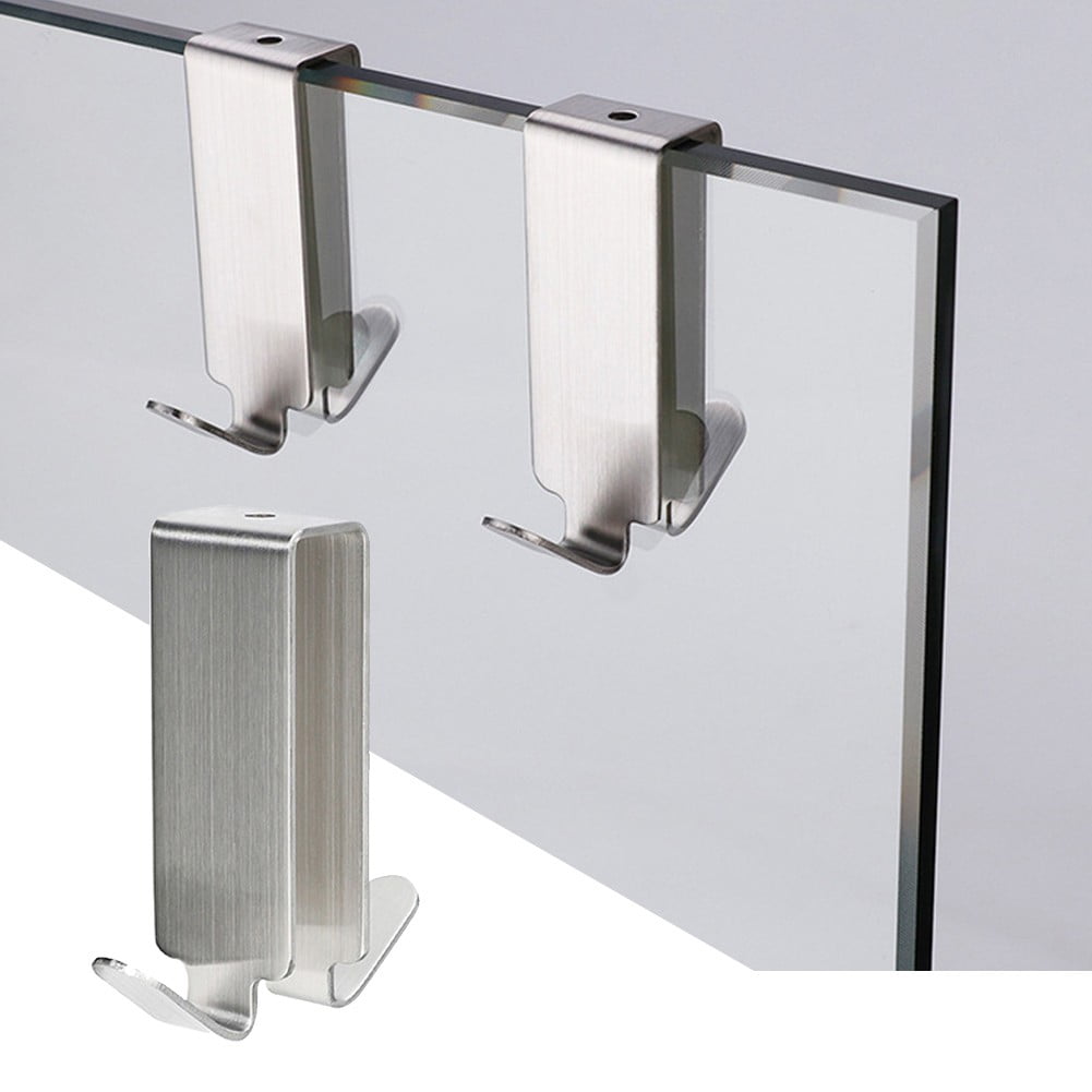 1Pc Double Hooks for Glass Shower Door Towel Hooks Over The