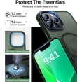 thumbnail image 5 of Strong Magnetic for iPhone 13 Pro Max Case [Compatible with Magsafe][Military Grade Drop Protection] Protective Shockproof Translucent Matte Slim Phone Case for iPhone 13 Pro Max, Army Green, 5 of 6