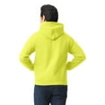 thumbnail image 4 of Gildan - Hi Vis Hoodie Sweatshirt for Men Safety Green Heavy Blend Long Sleeve Hoodie with Pocket | High Visibility Pullover Fleece Sweater Pack of 2 Size : S, 4 of 5
