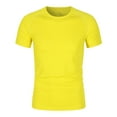 thumbnail image 3 of CCRFTGI T Shirt for Boys Casual Quick Dry Crewneck T Shirt 2025 Summer Yellow Shirts Plain Short Sleeve T Shirt,Yellow 3-4 Years, 3 of 4