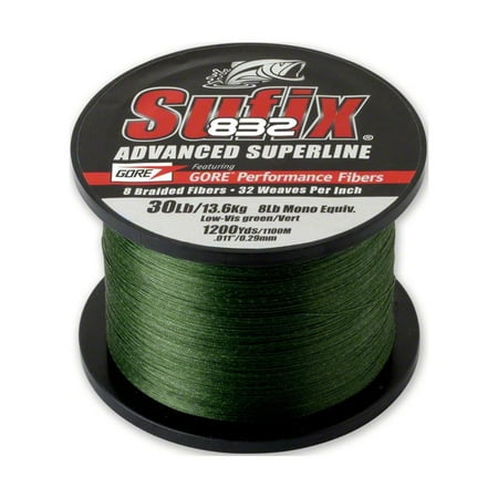 UPC: 0024777668850 | Sufix 832 Braid 10Lb 1200Yds Lo-Vis Green 660-310G