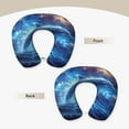 Cauagu Beautiful Ocean Dolphin Pattern Travel Pillow Memory Foam, U