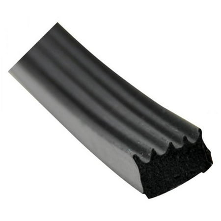 

0.625 x 0.375 in. x 50 ft. Trailer Weatherstripping EPDM Sponge Rubber Door & Window Foam Seal with Tape Black