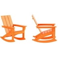 thumbnail image 3 of Costaelm Palms Outdoor HDPE Plastic Adirondack Rocking Chair (Set of 2), Orange, 3 of 7