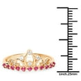 thumbnail image 3 of Genuine Round Ruby and Diamond Ring in 14k Yellow Gold - Size 7.00, 3 of 3