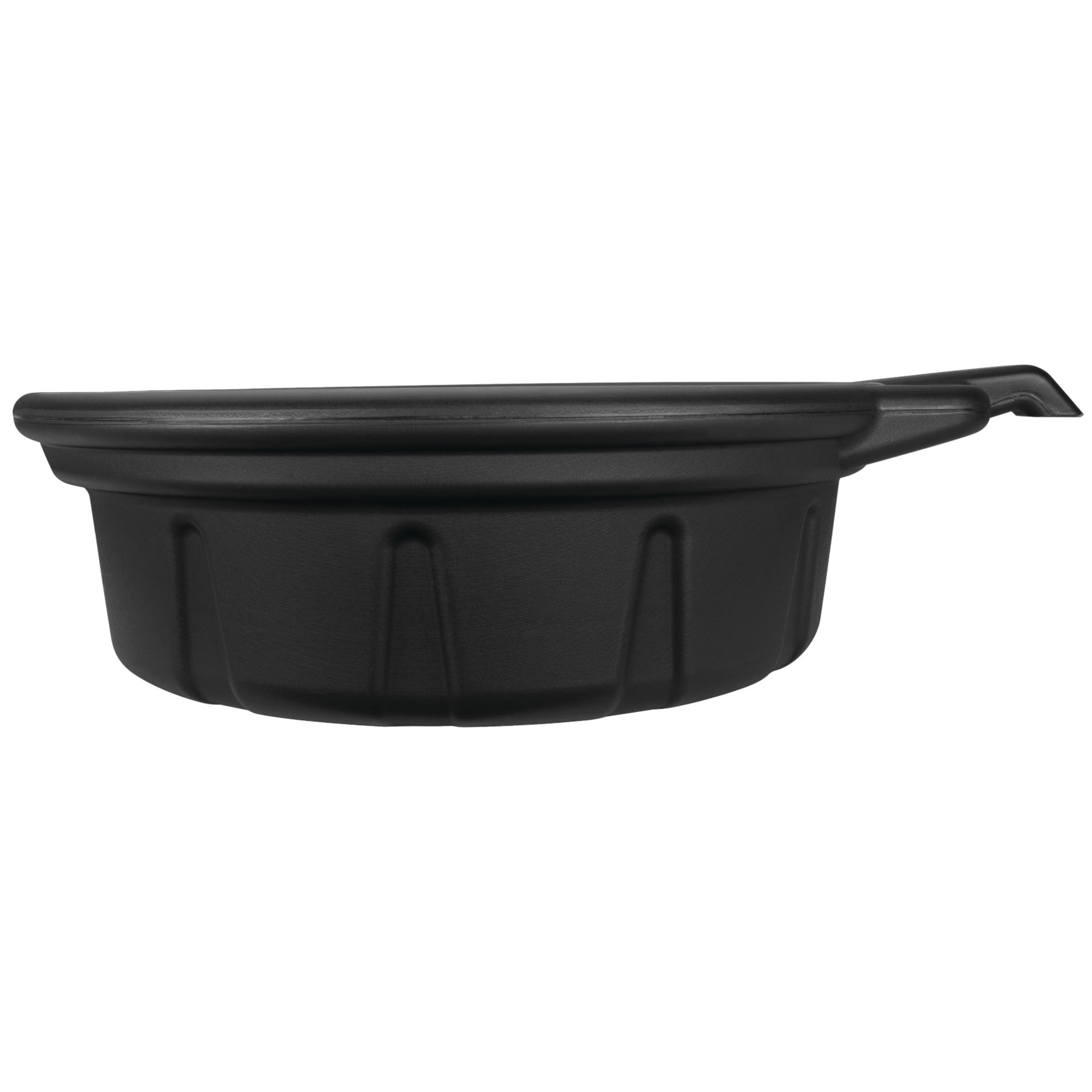 Performance Tool W4071 4.5 Gallon Oil Drain Pan, Carrying Handle, Easy-Pour Spout, High-Density Polyethylene, Black