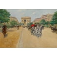 thumbnail image 3 of Georges Stein 14x11 Black Modern Framed Museum Art Print Titled - Along the Champs-Elysees, 3 of 5