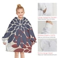 thumbnail image 6 of Red and Blue Pioneer Flower Pattern Blanket Hoodies for Kids 6-13YR Oversize Wearable Blanket Hoodies for Boys Girls Teens, 6 of 7