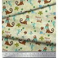 thumbnail image 3 of Soimoi Poly Georgette Fabric Floral,Rat & Cat Cartoon Printed Fabric 1 Yard 42 Inch Wide, 3 of 3