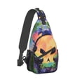 thumbnail image 2 of ZICANCN Skull Painting Scary Crossbody Sling Bag for Men Women - Casual Shoulder Backpacks for Travel Sport Climbing Runners Daypack, 2 of 9