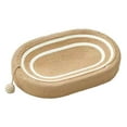 thumbnail image 3 of Cat Scratcher Cat Scratch Pad Sisal Furniture Protection Kitten Bed Durable Oval Bowl Pet Supplies Kitty Sleeping Nest Cat Scratching Board White Striped Brown, 3 of 8