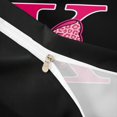 thumbnail image 4 of spefrowx Pink Leopard Print Bow Monogram Twin Duvet Cover for Teens, Black Letter K Print Twin Bedding, Black Reversible, 2 Pieces, 1 Duvet Cover and 1 Pillowcase, 4 of 6