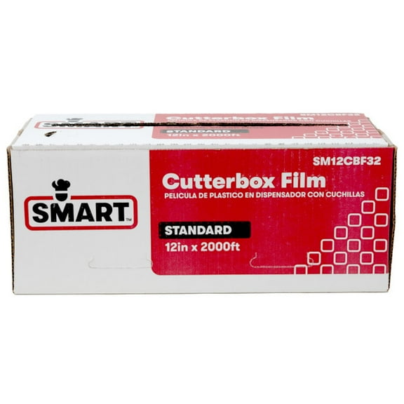 SMART Clear Cling Film Wrap with Cutterbox, SM12CBF32, 12" x 2000' x 12" | 1/Each