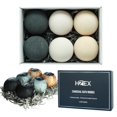 thumbnail image 1 of Bombas de baño HZEX 6 grandes bombas de baño de carbón natural de lujo para hombres y mujeres Bomba de baño orgánica con aceites esenciales y manteca de karité Alivio del estrés y relajación Desintoxi, 1 of 5